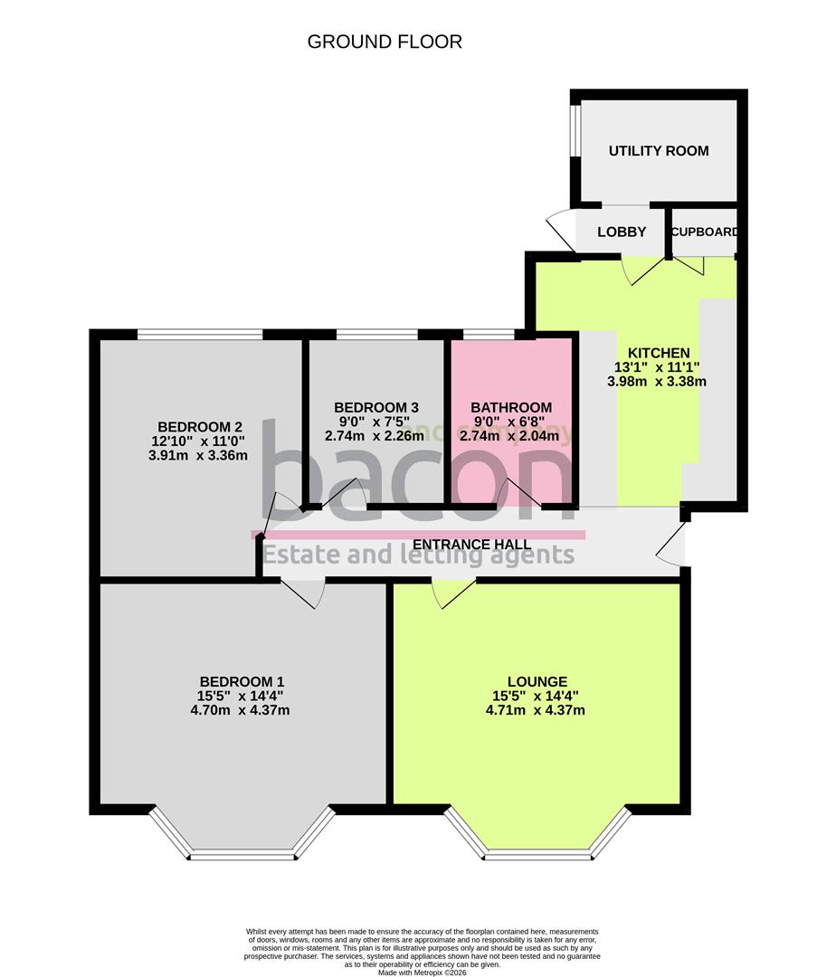 Floor Plan | Flat - Garden | Westbourne Avenue, Gaisford, Worthing | For Sale